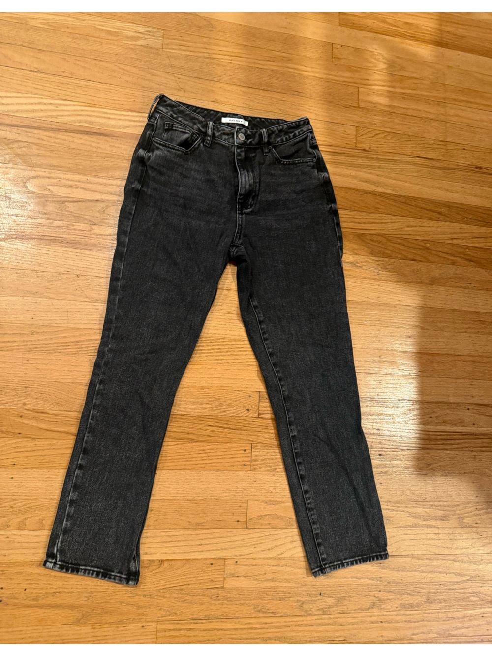 PacSun Mom Jeans Black Wash High Rise Size 26